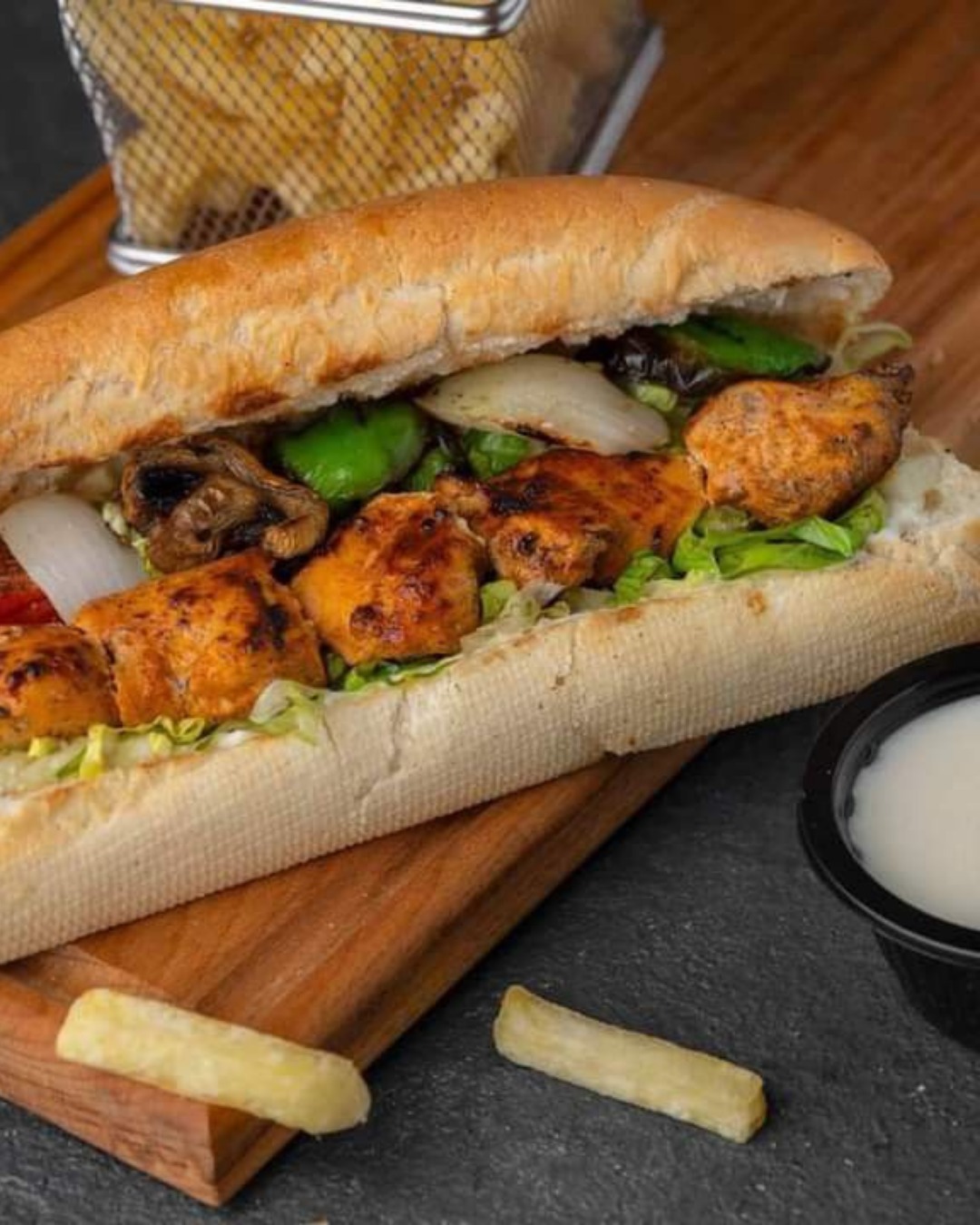 ساندوتش كباب دجاج مشوي